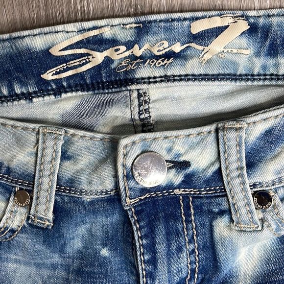 Seven Bleach Washed Rocker Slim Stretch Jeans - Picture 7 of 17